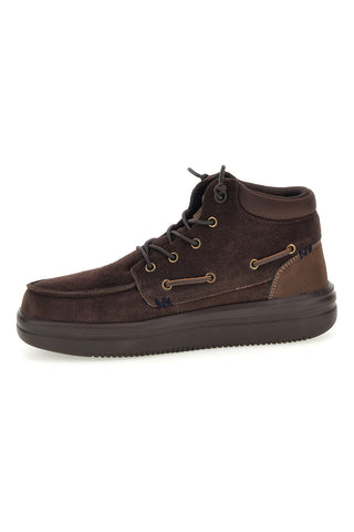 Polacchine marroni in camoscio con lacci Marina militare Mm1721