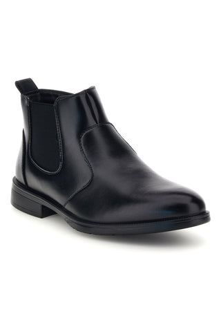 Stivaletti Chelsea neri con elastici laterali e zip Longford 1371