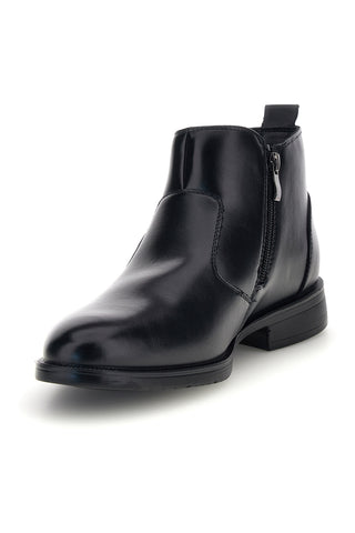 Stivaletti Chelsea neri con elastici laterali e zip Longford 1371