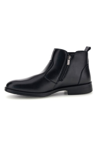 Stivaletti Chelsea neri con elastici laterali e zip Longford 1371