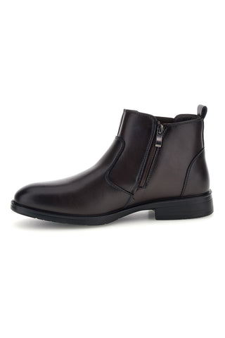 Stivaletti Chelsea marroni con elastici laterali e zip Longford 1371