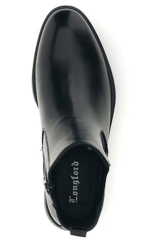 Stivaletti Chelsea neri con elastico e zip laterale Longford 2112