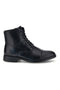Stivaletti neri stringati con puntale e zip laterale Longford 2111