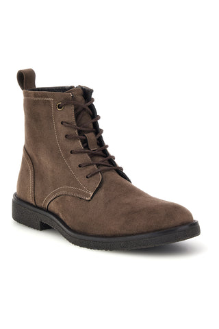 Braune Stiefeletten mit Schnürung und Reißverschluss von Johes Land T24602M1A