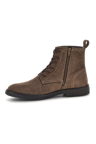 Braune Stiefeletten mit Schnürung und Reißverschluss von Johes Land T24602M1A