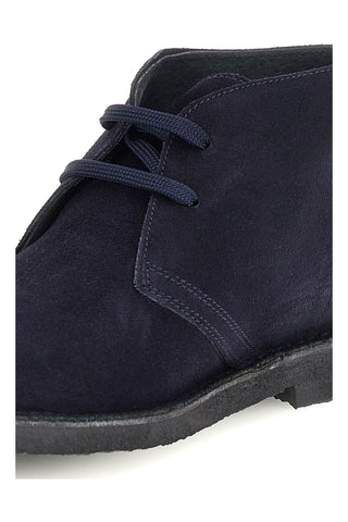 Polacchini Desert Boot Blu in Scamosciato Ptr 87510