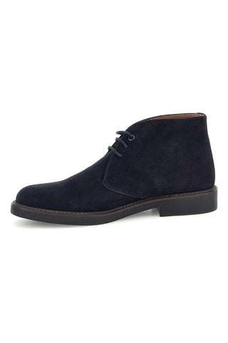 Mitternachtsblaue Stiefeletten aus Wildleder mit Schnürung, Art.-Nr. Ptr 3100