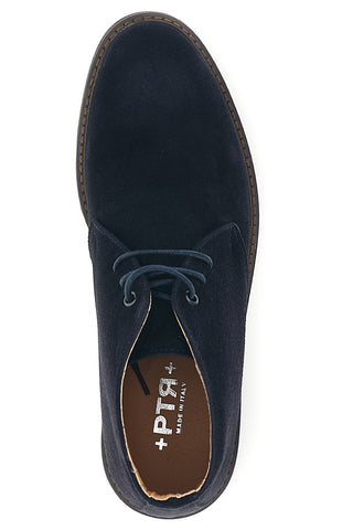 Mitternachtsblaue Stiefeletten aus Wildleder mit Schnürung, Art.-Nr. Ptr 3100