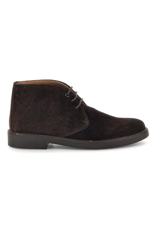 Dunkelbraune Stiefeletten aus Wildleder, Made in Italy, Ptr 3100