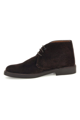 Dunkelbraune Stiefeletten aus Wildleder, Made in Italy, Ptr 3100
