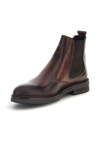 Braune Chelsea-Stiefeletten aus Leder, Made in Italy, Pittarello Focus 042