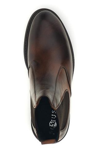Braune Chelsea-Stiefeletten aus Leder, Made in Italy, Pittarello Focus 042
