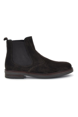 Dunkelbraune Chelsea-Stiefeletten aus Leder, Made in Italy, Pittarello Focus 042