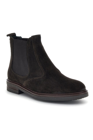 Dunkelbraune Chelsea-Stiefeletten aus Leder, Made in Italy, Pittarello Focus 042