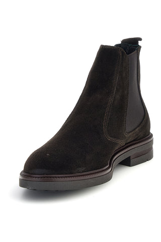 Dunkelbraune Chelsea-Stiefeletten aus Leder, Made in Italy, Pittarello Focus 042