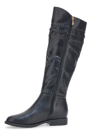 Laura Biagiotti 7912 Schwarze kniehohe Stiefel