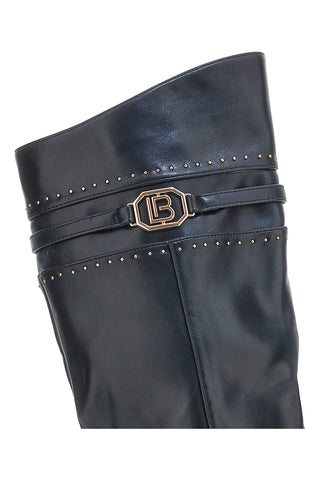 Laura Biagiotti 7912 Schwarze kniehohe Stiefel