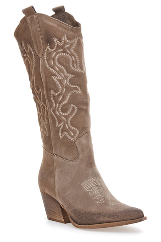 Texanische Stiefel Pittarello 10 Taupe Echtleder