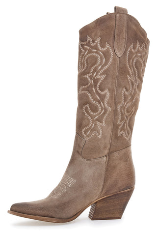 Texanische Stiefel Pittarello 10 Taupe Echtleder