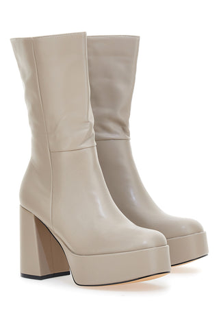 Le Havre Paris 1802 Cremefarbene Stiefel mit Absatz