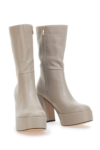 Le Havre Paris 1802 Cremefarbene Stiefel mit Absatz