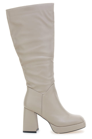 Stivali con Tacco e Plateau Nude Le Havre Paris 1909