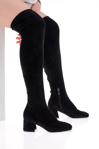 Stivali Sopra Il Ginocchio Neri Cafè Cost 1506