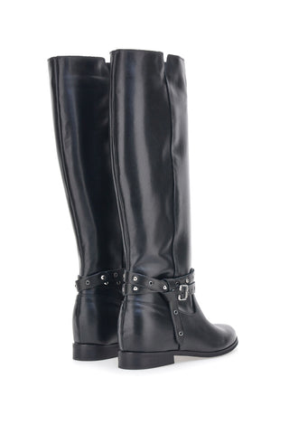 Pittarello Look Stiefel 89310 Schwarzes Echtleder