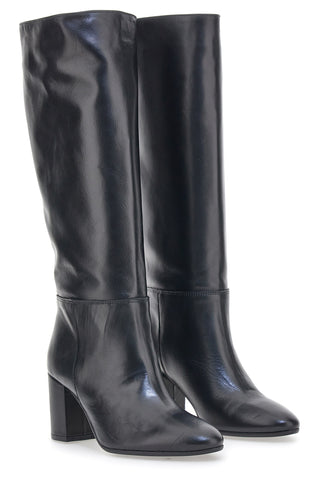 Pittarello Look 701 Absatzstiefel aus schwarzem Echtleder