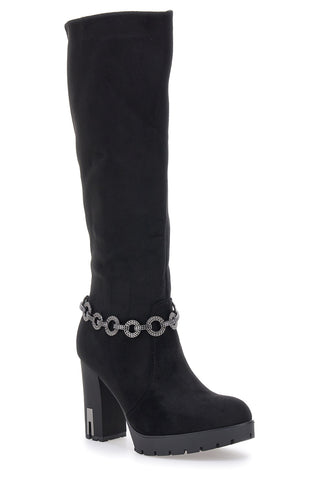 Schwarze Stiefel mit Absatz Mon Dieu 262534