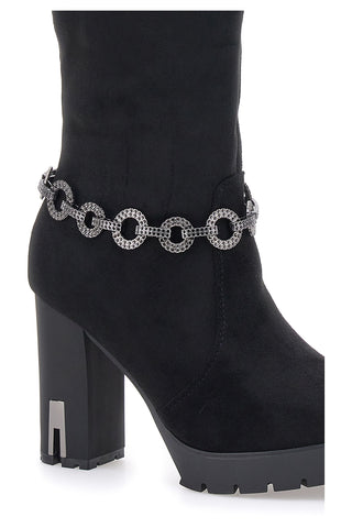 Schwarze Stiefel mit Absatz Mon Dieu 262534