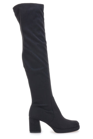 Stivali ad Altezza Ginocchio Donna Stivaletti Donna Stivali al Ginocchio Moda Scarpe con Tacco Alto con Cerniera Laterale (41,Nero Stivali ad Altezza Ginocchio Donna Stivaletti Donna Stivali al Ginocchio Moda Scarpe con Tacco Alto con Cerniera Laterale (41,Nero
