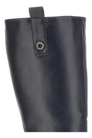 Schwarze Stiefel mit Absatz The First 394