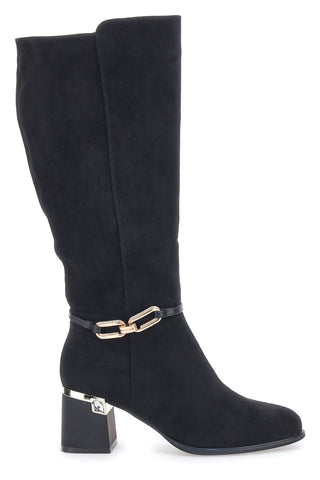 Stivali con Tacco Neri The First 393