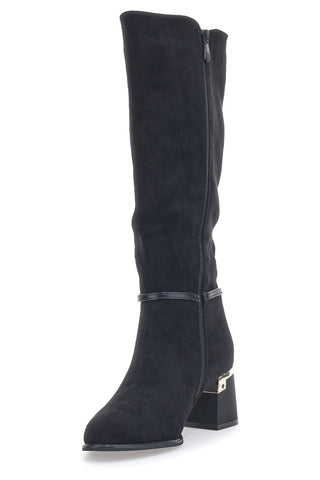 Schwarze Stiefel mit Absatz The First 393