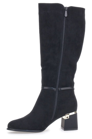 Schwarze Stiefel mit Absatz The First 393