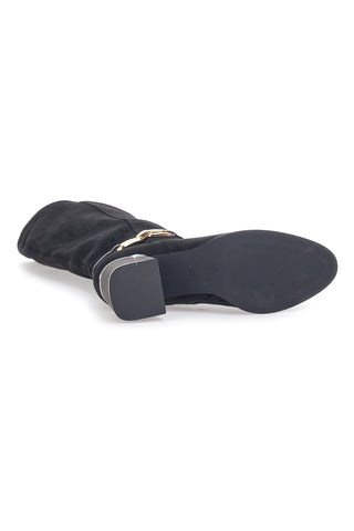 Schwarze Stiefel mit Absatz The First 393