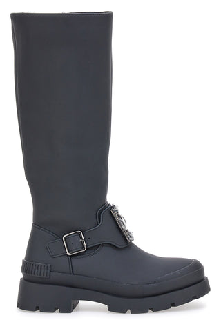 Schwarze Stiefel mit Edelsteinen Gavi 810