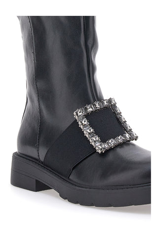 Stivali Alti Neri Dame Rose 845