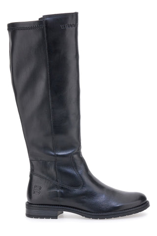 Schwarze hohe Stiefel aus echtem Leder BAGATT D11AFS3F4059