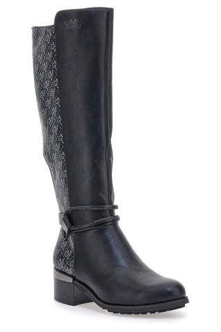 Schwarze Stiefel mit Riemen GIANMARCO VENTURI SV0194