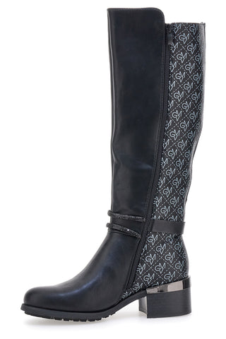 Schwarze Stiefel mit Riemen GIANMARCO VENTURI SV0194