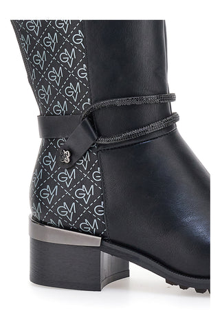 Schwarze Stiefel mit Riemen GIANMARCO VENTURI SV0194
