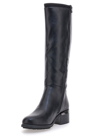 GIAN MARCO VENTURI SV0183 Hohe schwarze Stiefel