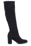 Schwarze kniehohe Stiefel mit Blockabsatz LE HAVRE PARIS 1241