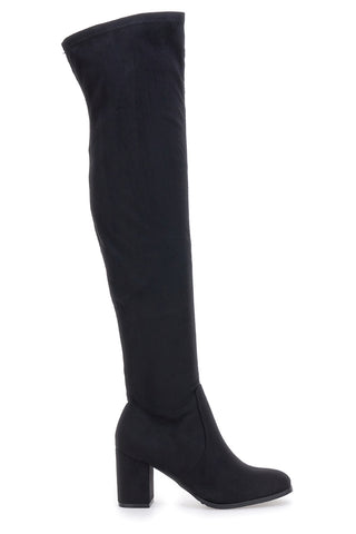 Schwarze kniehohe Stiefel LE HAVRE PARIS 1243