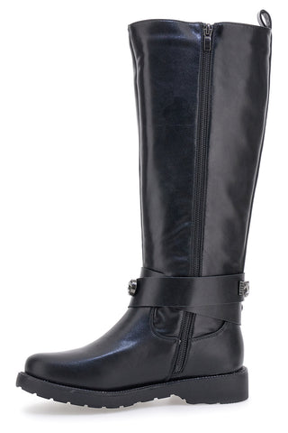 Schwarze Stiefel mit Knöchelriemen Me&Me 1216