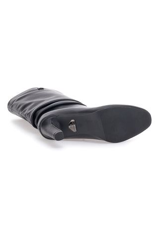 Schwarze Stiefel mit Locken im Obermaterial Laura Biagiotti 8843