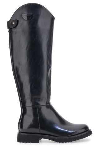 Schwarze Stiefel mit seitlichem Logo LAURA BIAGIOTTI 8776