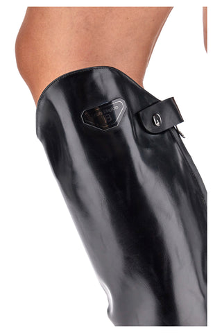 Schwarze Stiefel mit seitlichem Logo LAURA BIAGIOTTI 8776